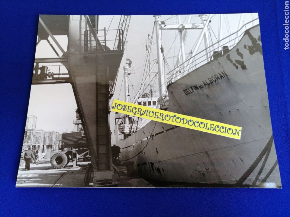 Fotograf&iacute;a antigua: PUERTO DE VALENCIA BARCO DELFIN DEL ALBORAN FOTOGRAF&Iacute;A ART&Iacute;STICA