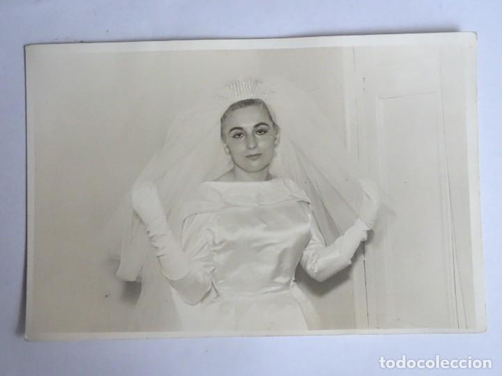 Fotograf&iacute;a antigua: ANTIGUA FOTOGRAF&Iacute;A, CHICA VESTIDO DE BODA, VINTAGE , VER FOTOS