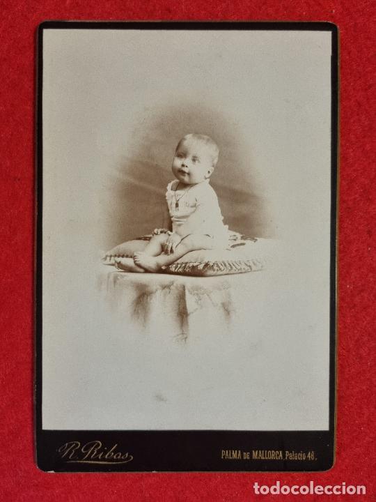 Fotografia antica: FOTO FOTOGRAFIA ANTIGUA ROMAN RIBAS PALMA MALLORCA BEBE CARTON ORIGINAL F13