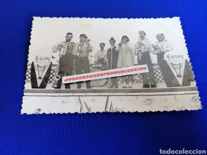 Antique Photography: ORQUESTA HOLLYDAY VALENCIA M&Uacute;SICOS FOTOGRAF&Iacute;A ANTIGUA CON SELLO FOT&Oacute;GRAFO VALENCIA