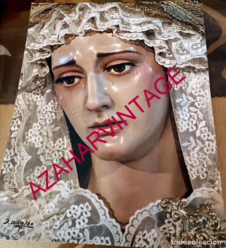 Fotografia antiga: SEMANA SANTA SEVILLA, ESPECTACULAR FOTOGRAFIA, VIRGEN DEL CARMEN, 20X25 CMS