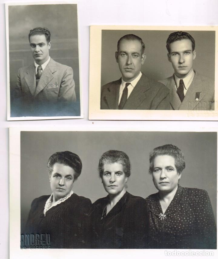 Fotograf&iacute;a antigua: 1945/47 INTERESANTE LOTE DE 5 FOTOGRAFIAS, RETRATOS DE MIEMBROS FAMILIARES, PROCEDEN DE LA GARRIGA