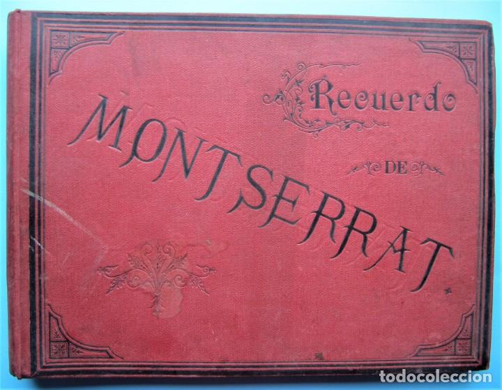 Fotograf&iacute;a antigua: RECUERDO DE MONTSERRAT. J. E. PUIG, FOT&Oacute;GRAFO. ANTERIOR A 1900.