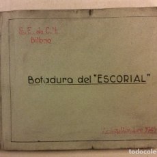 Fotografía antigua: ÁLBUM FOTOGRÁFICO BOTADURA DEL “ESCORIAL” EN 1945 DE SOCIEDAD ESPAÑOLA CONSTRUCCIÓN NAVAL (BILBAO). Lote 359281130