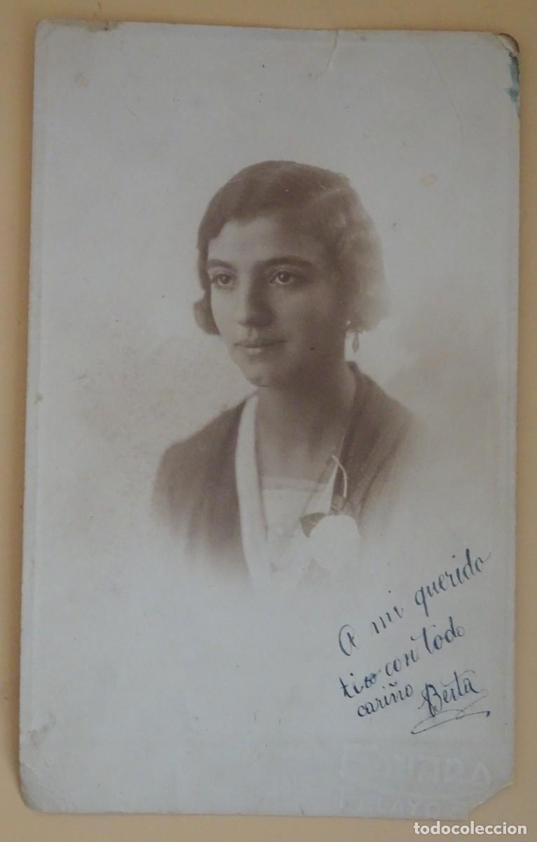 Photographie ancienne: ANTIGUA FOTOGRAF&Iacute;A DE ESTUDIO , DE UNA MUJER , DEDICAT&Oacute;RIA, VER FOTOS