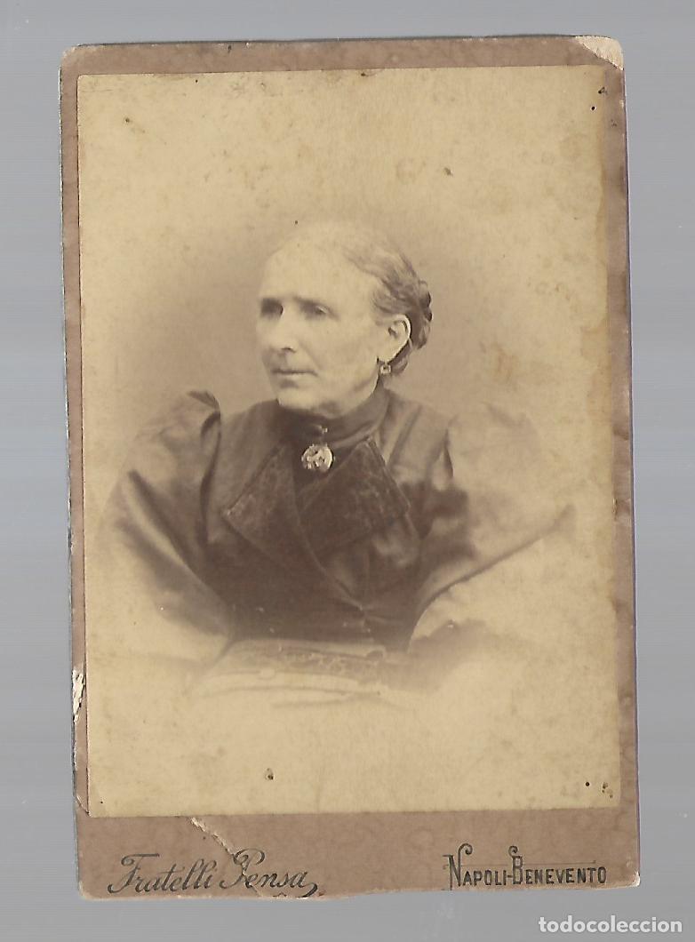 Antique Photography: E15- FOTOGRAFIA ANTIGUA DE UNA DAMA - FOTO - PENSA - NAPOLES - DE Pcp. DEL SIGLO XX