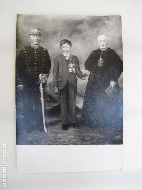 Fotografia antica: 28.- Fotograf&iacute;a retrato. Santuario Salesiano. Beato y cacique Namuncur&aacute;. M. Cagliero