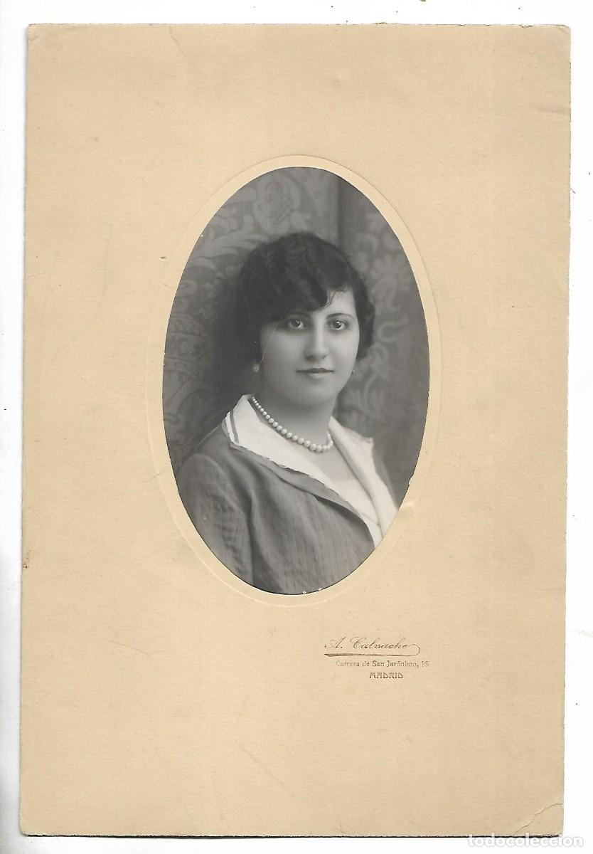 Fotografia antica: E42- FOTO DE UNA DAMA - FOTO -CALVACHE -CARRERA SAN JERONIMO,16 -MADRID -A&Ntilde;OS 20