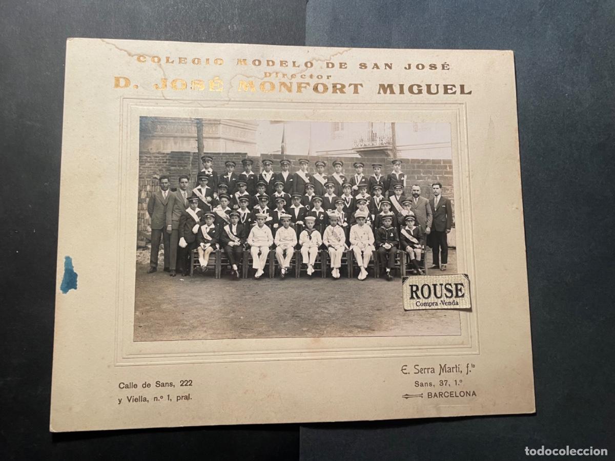 Fotograf&iacute;a antigua: EDUCACION - ANTIGUA FOTOGRAFIA COLEGIO MODELO SAN JOSE DIRECT. JOSE MONFORT MIGUEL - C. DE SANS 222