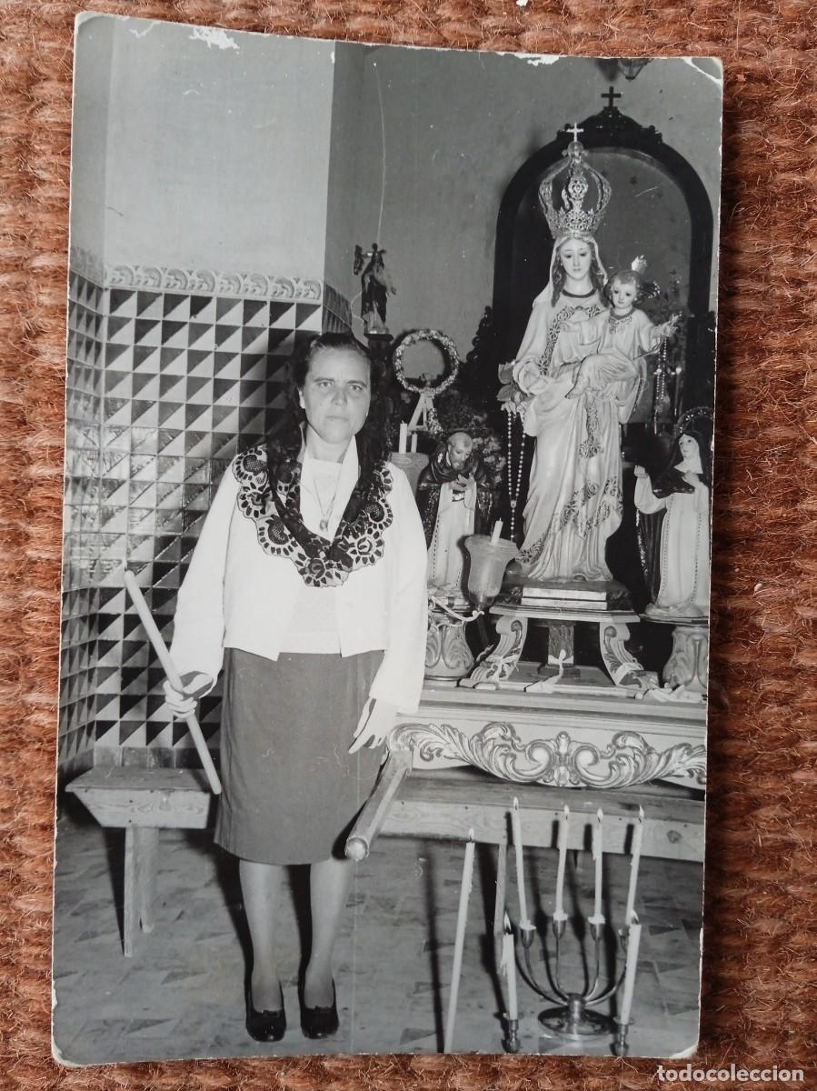 Antique Photography: CLAVARIESA JUNTO A PASO RELIGIOSO DE VIRGEN