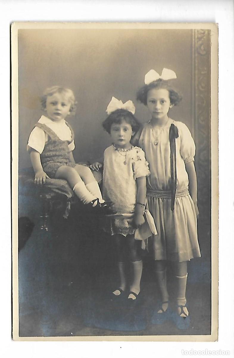 Fotograf&iacute;a antigua: ER- FOTOGRAFIA ANTIGUA DE TRES HERMANAS FOTO-