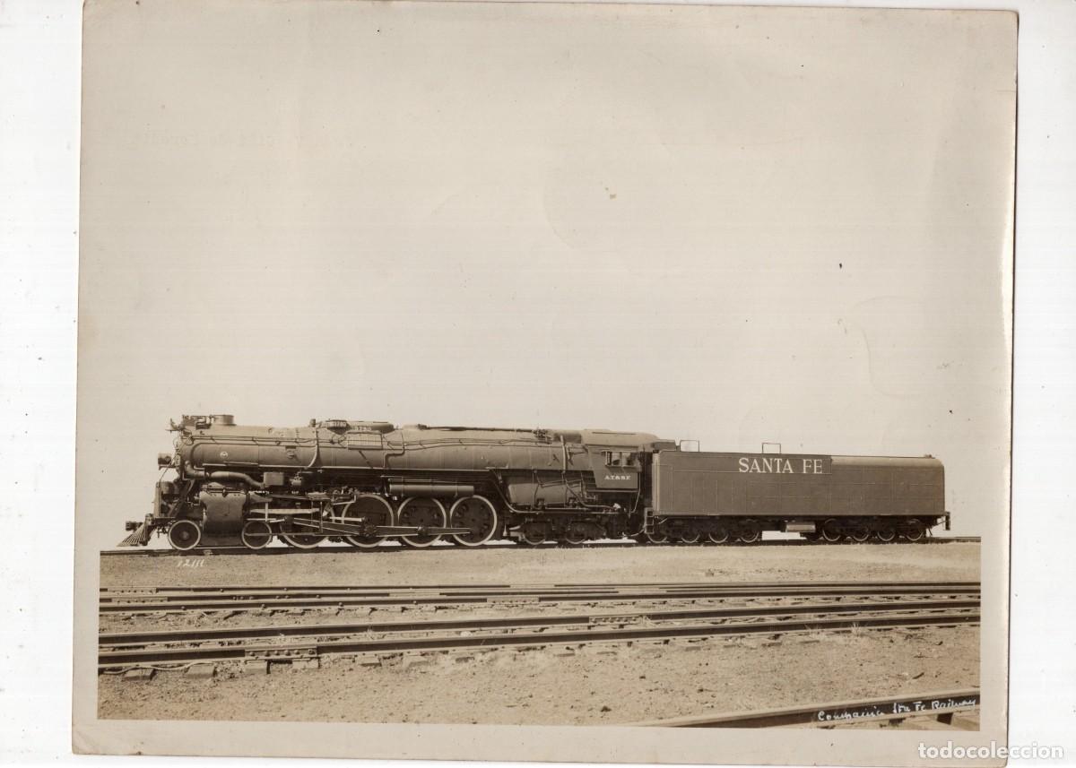 Fotograf&iacute;a antigua: MAQUINA DE TREN. SANTA FE RAILWAY