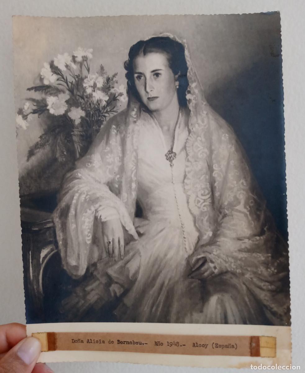 Fotografia antiga: Foto Photo Do&ntilde;a Alicia de Bernabeu 1948 Alcoy Espa&ntilde;a