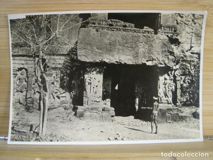 Fotograf&iacute;a antigua: LA INDIA-ELLORA-CUEVAS-FOTOGRAFIA ANTIGUA-SELLO EN SECO ARXIU MAS-VER FOTOS-(K-9265)