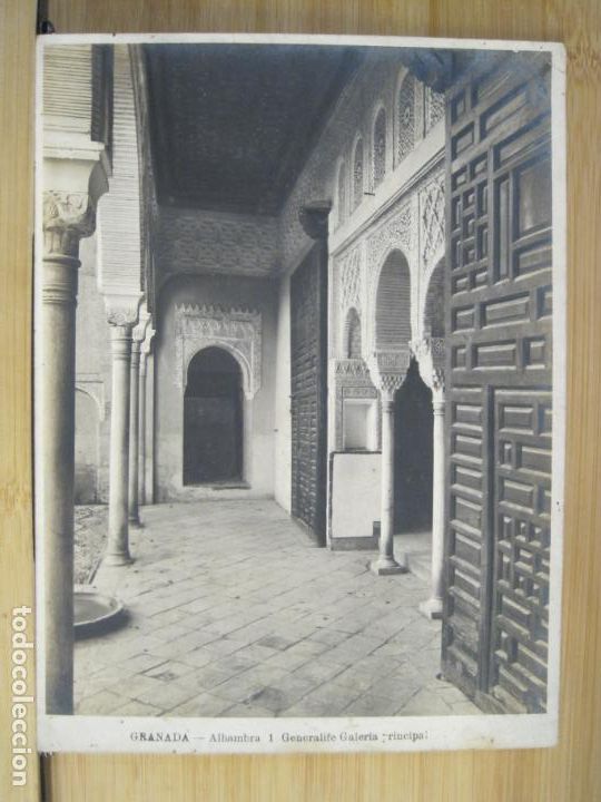 Fotograf&iacute;a antigua: GRANADA-ALHAMBRA-GENERALIFE GALERIA PRINCIPAL-FOTOGRAFIA ANTIGUA-VER FOTOS-(K-9449)