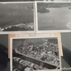 Fotografía antigua: NOYA, LA CORUÑA, LOTE TRES FOTOS AÉREAS AÑOS 60