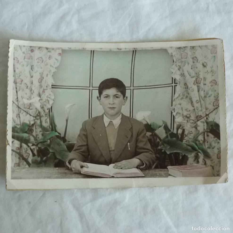 Alte Fotografie: Fotograf&iacute;a de un escolar coloreada, Modelo 15