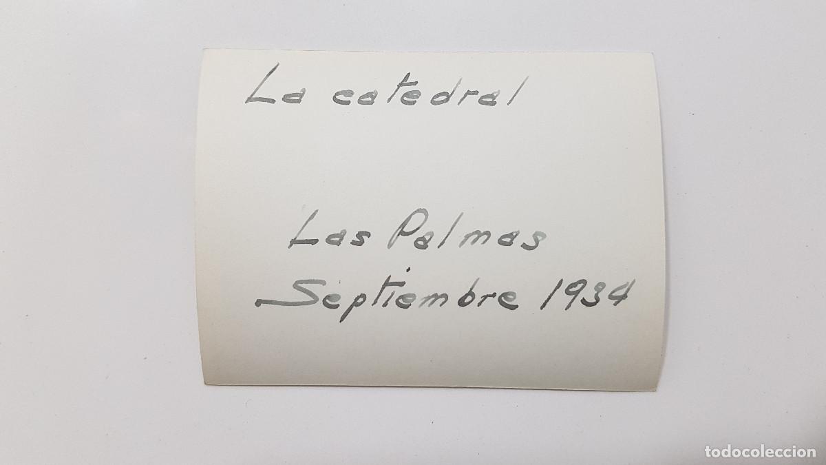 Fotograf&iacute;a antigua: Foto art&iacute;stica LA CATEDRAL, LAS PALMAS. 9x7 cm. 1934 - Foto 2