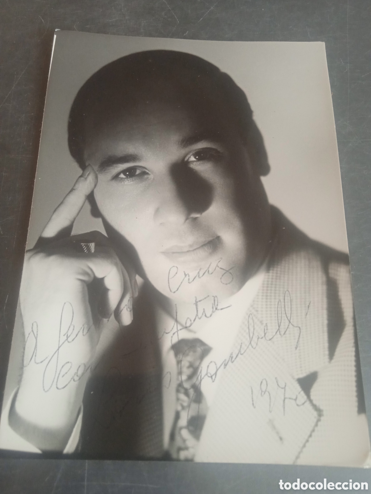 Fotograf&iacute;a antigua: Antigua fotograf&iacute;a musico cantante de &oacute;pera firmada dedicada