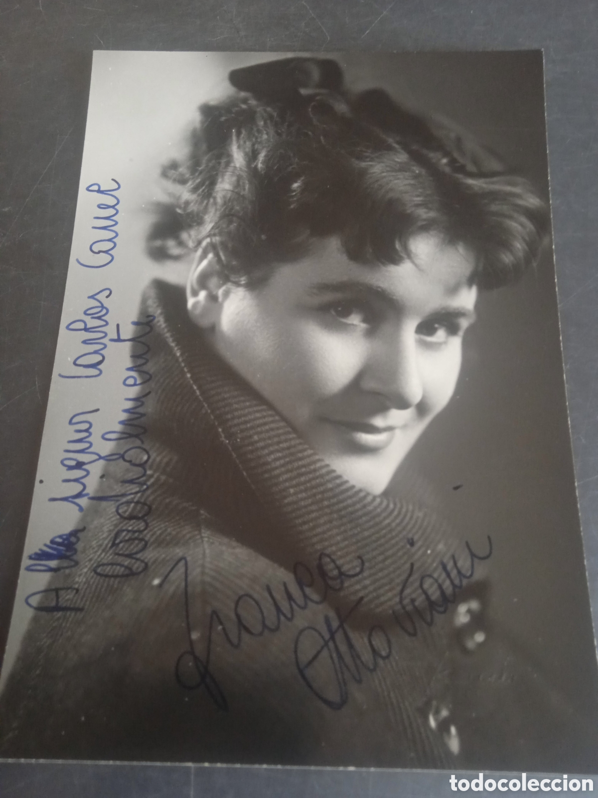 Photographie ancienne: Antigua fotograf&iacute;a musico de cantante de &oacute;pera firmada dedicada