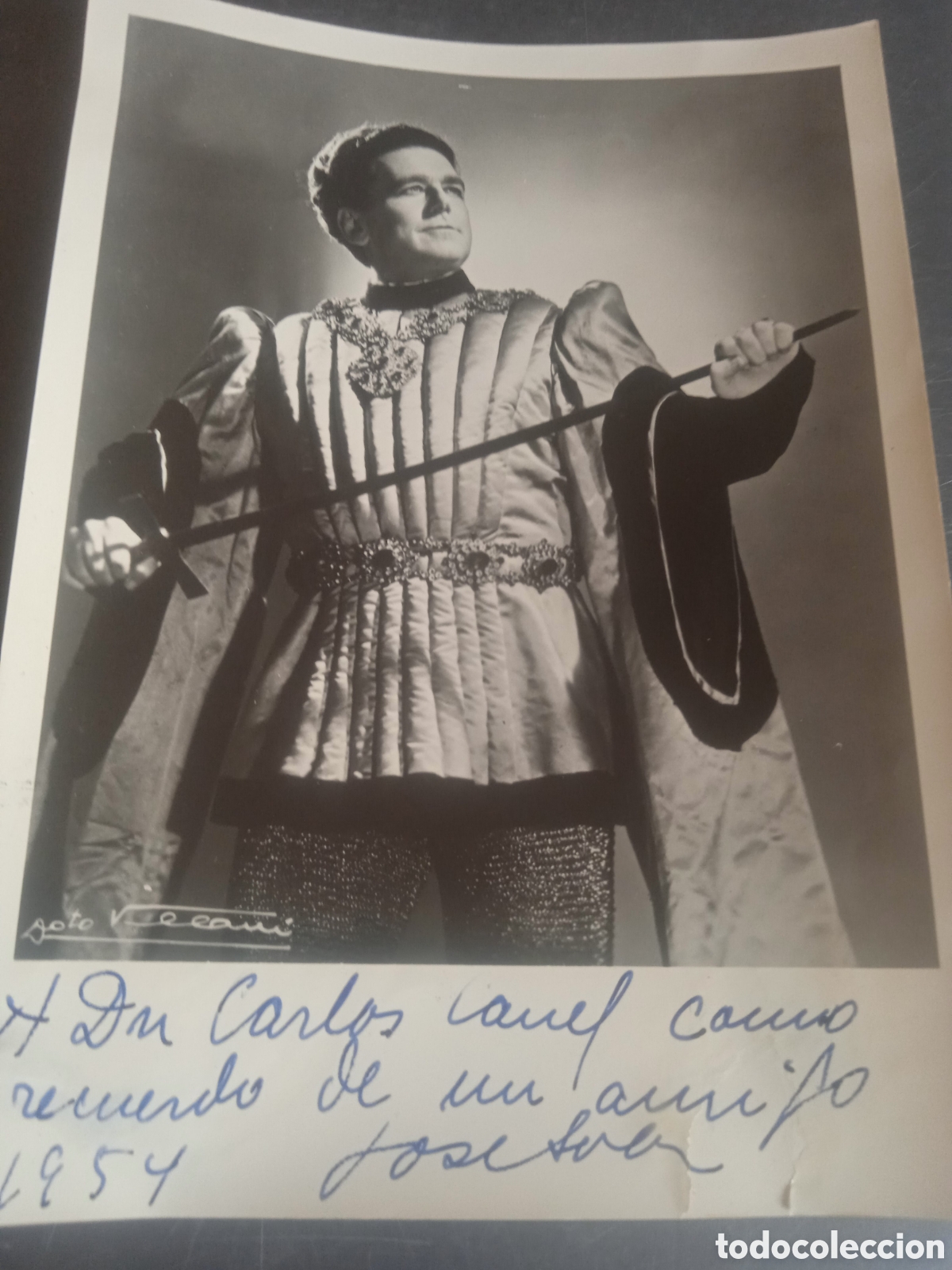 Fotograf&iacute;a antigua: Antigua fotograf&iacute;a de cantante de &oacute;pera firmada dedicada
