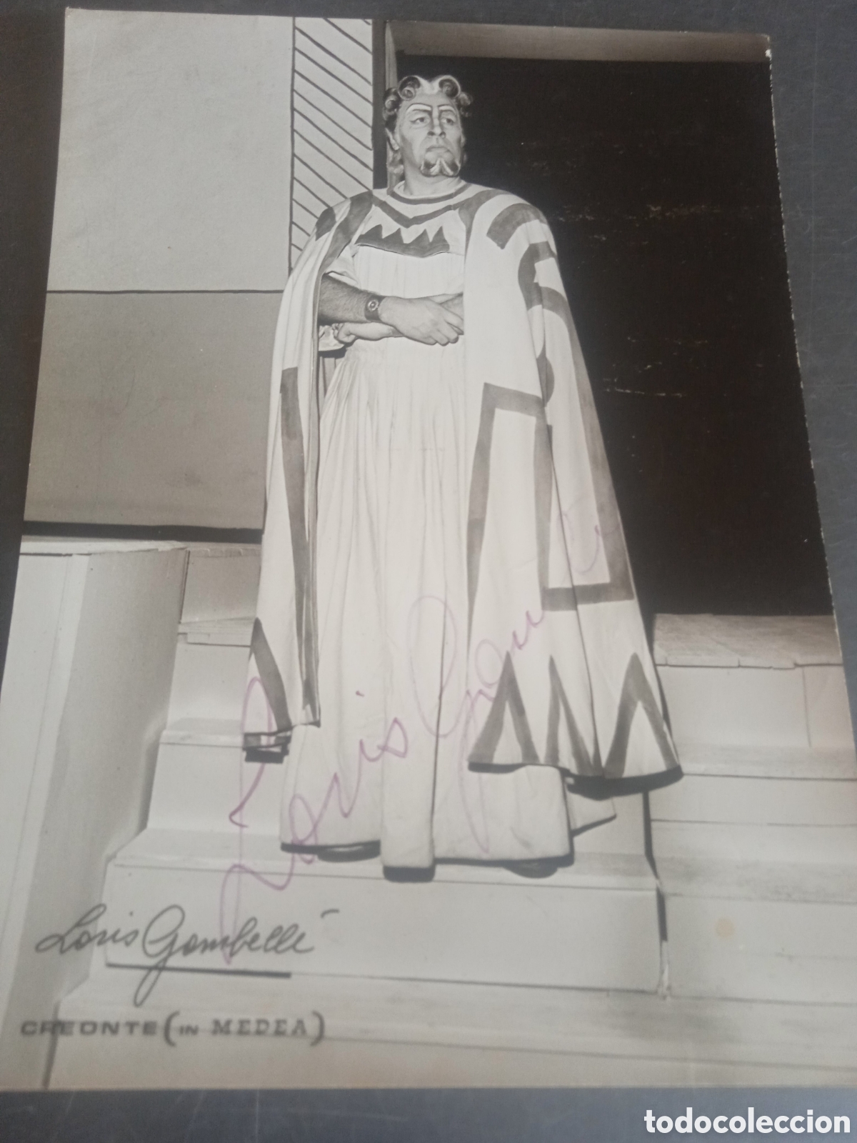 Fotografia antiga: Antigua fotograf&iacute;a de cantante de &oacute;pera firmada dedicada