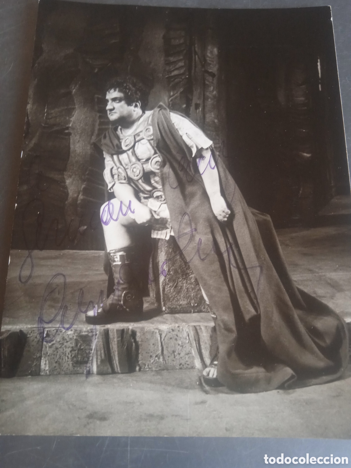 Fotograf&iacute;a antigua: Antigua fotograf&iacute;a de cantante de &oacute;pera firmada dedicada