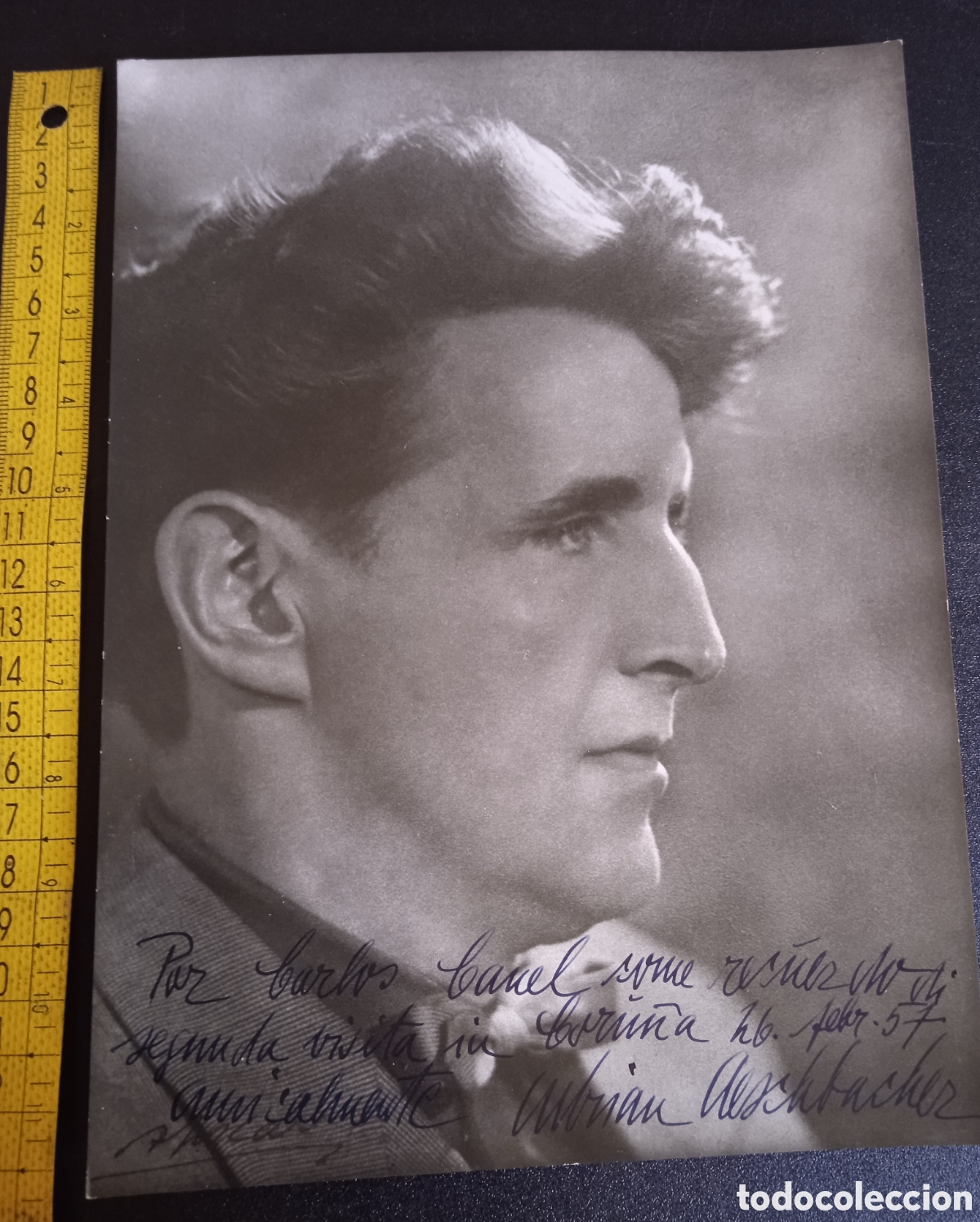 Fotografia antiga: Antigua fotograf&iacute;a de cantante artista de &Oacute;pera dedicada y firmada