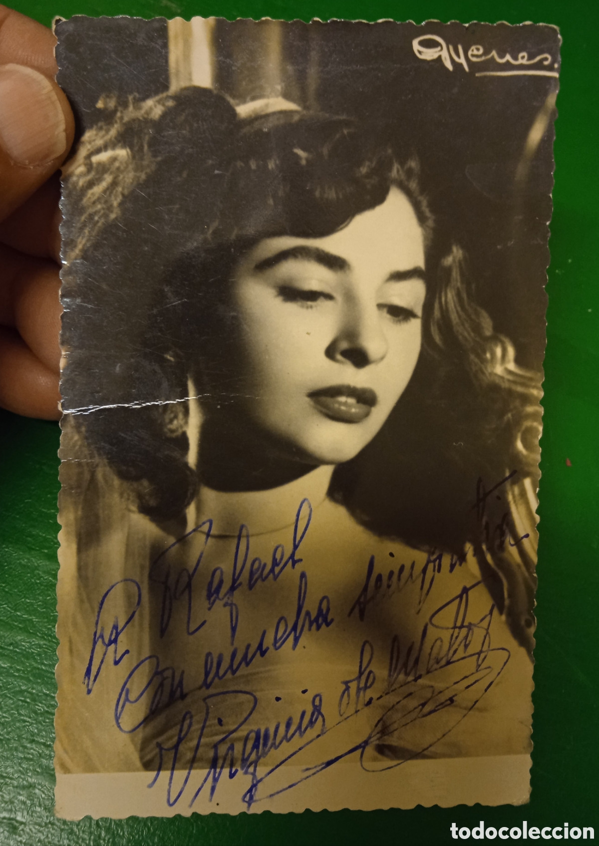 Fotograf&iacute;a antigua: aut&oacute;grafa fotograf&iacute;a Famosa artista cantante de &oacute;pera firmada y dedicada