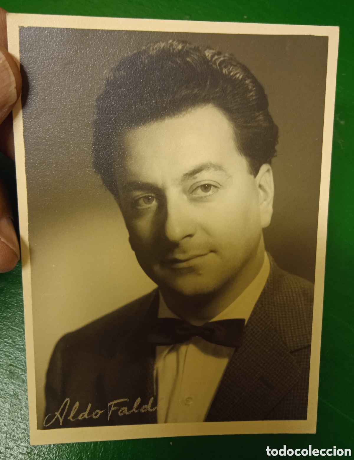 Fotograf&iacute;a antigua: Autografo cantante musico artista &oacute;pera