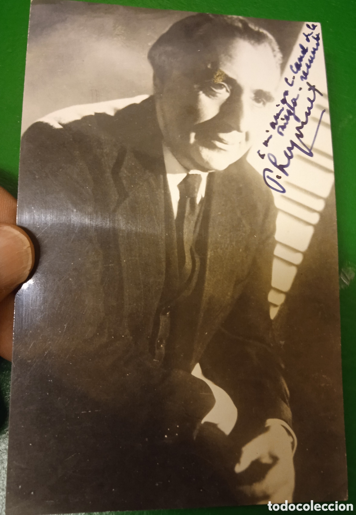 Fotografia antiga: Autografo m&uacute;sico artista de &Oacute;pera