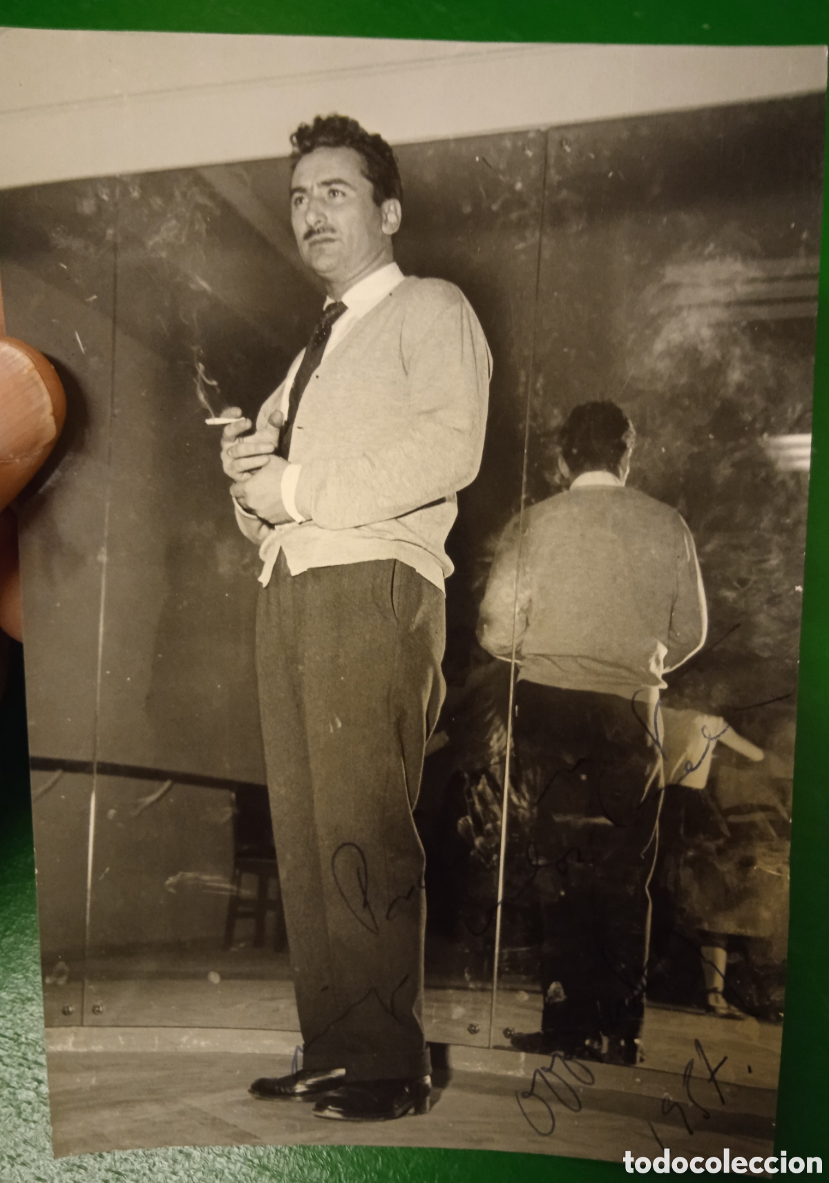 Fotograf&iacute;a antigua: Autografo cantante artista de &Oacute;pera