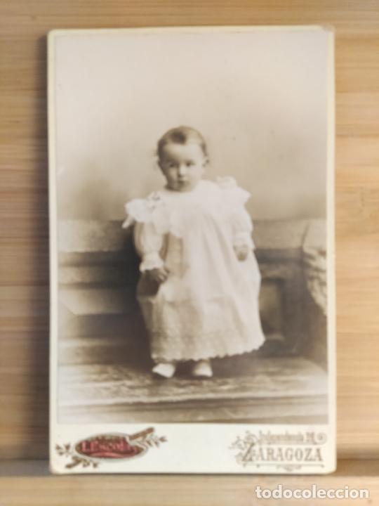 Photographie ancienne: NI&Ntilde;O PEQUE&Ntilde;O-FOTOGRAFO ESCOLA, ZARAGOZA-FOTOGRAFIA ANTIGUA-VER FOTOS-(K-10.744)