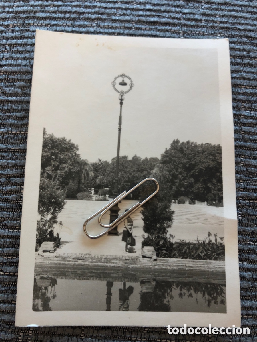 Fotograf&iacute;a antigua: SE&Ntilde;ORA EN UN PARQUE. MADRID? - Foto 1