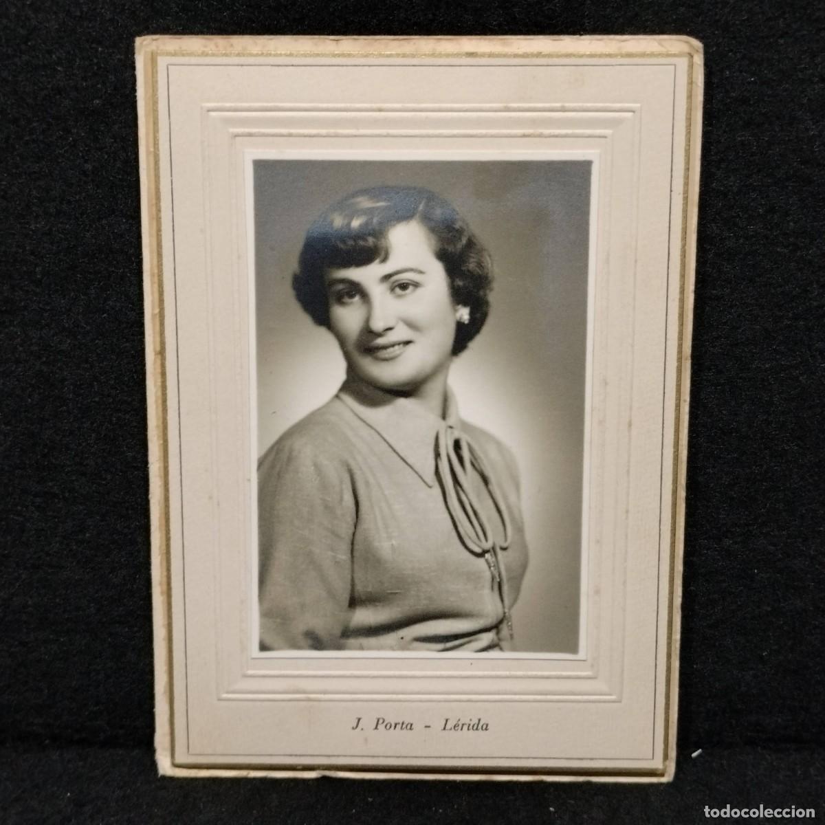 Antique Photography: ANTIGUA FOTOGRAFIA - MUJER - J. PORTA - LERIDA - C. 1900 - 13 cm / 161