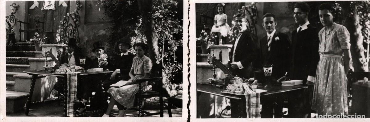 Fotograf&iacute;a antigua: 2 fotos 8x5 ctms. Jocs Florals Casa Serra a&ntilde;os 50 postguerra prohibidos por la dictadura
