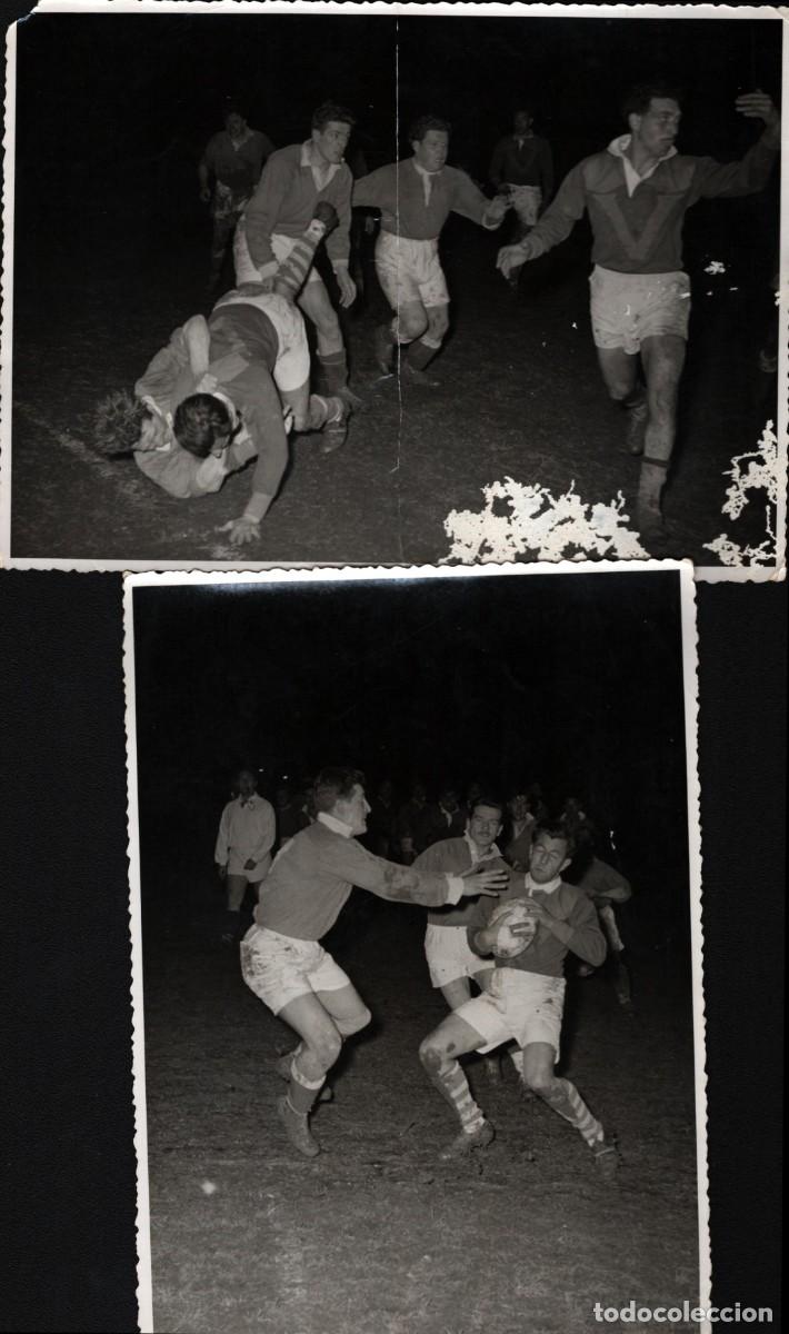 Fotograf&iacute;a antigua: 4 fotos diferentes tama&ntilde;os Rugby Bruseles Joventud 1957