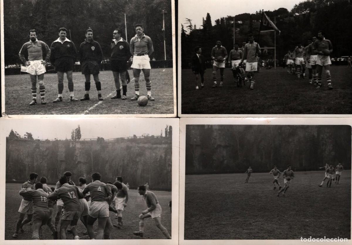 Fotograf&iacute;a antigua: 4 fotos partido de Rugby 1957