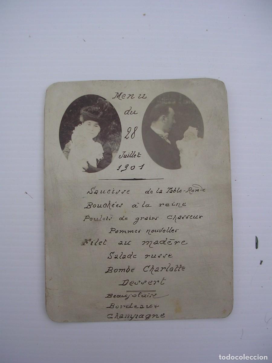 Fotograf&iacute;a antigua: FOTO, FOTOGRAFIA, CARTA MENU BAUTIZO, FRANCIA, 1901