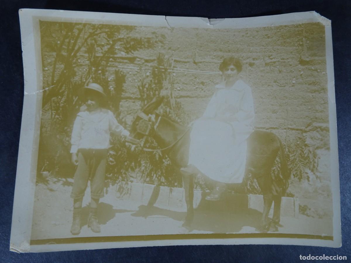 Fotografia antiga: ANTIGUA FOTOGRAF&Iacute;A , MUJER MONTADA EN BURRO, VER FOTOS