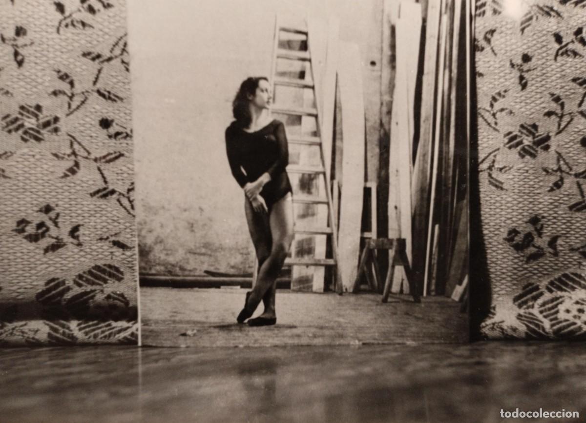 Fotograf&iacute;a antigua: Preciosa fotograf&iacute;a antigua de una bailarina de danza cl&aacute;sica