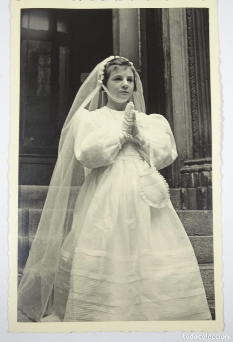 Fotografia antica: ANTIGUA FOTOGRAF&Iacute;A TAMA&Ntilde;O POSTAL, NI&Ntilde;A VESTIDO COMUNI&Oacute;N, VER FOTOS