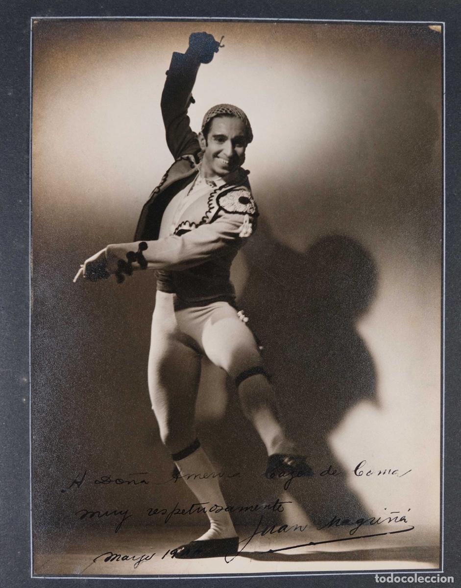 Fotografia antiga: Fotograf&iacute;a de Juan Magui&ntilde;&aacute; dedicada y firmada por &eacute;l en 1914