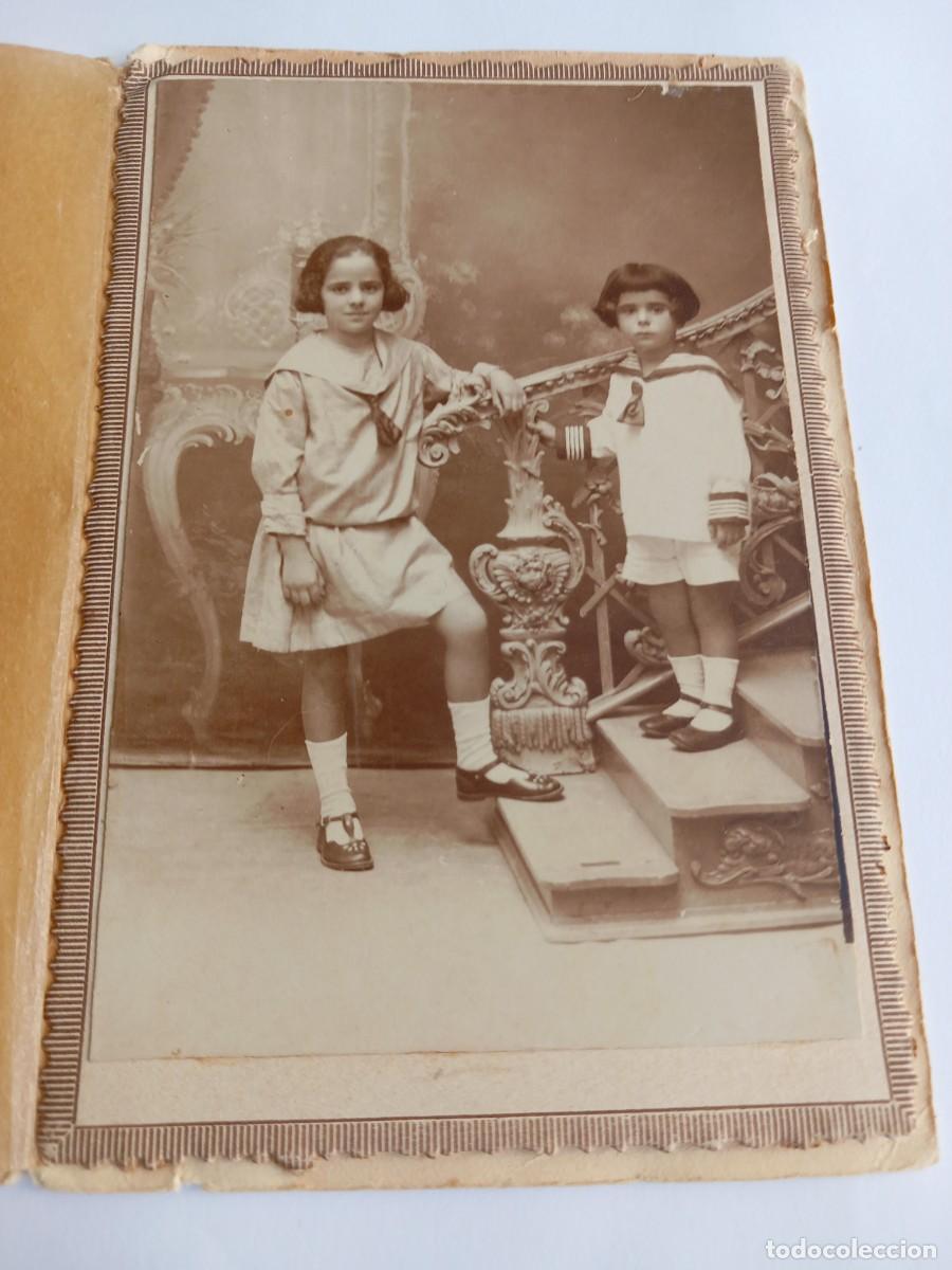 Fotografia antiga: Fotograf&iacute;a muy antigua de dos ni&ntilde;as de marinero