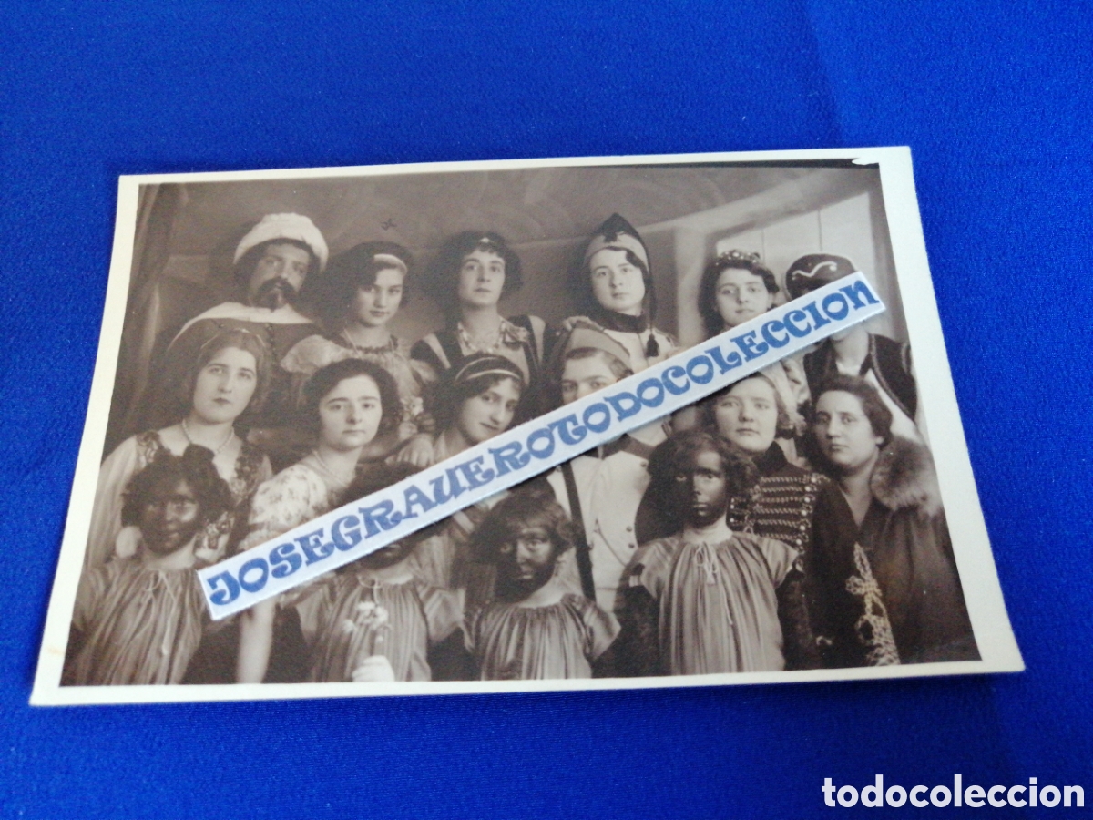 Fotografia antiga: J&Oacute;VENES DISFRAZADOS &Eacute;POCA A&Ntilde;O 1931 FOTOGRAF&Iacute;A POSTAL ANTIGUA