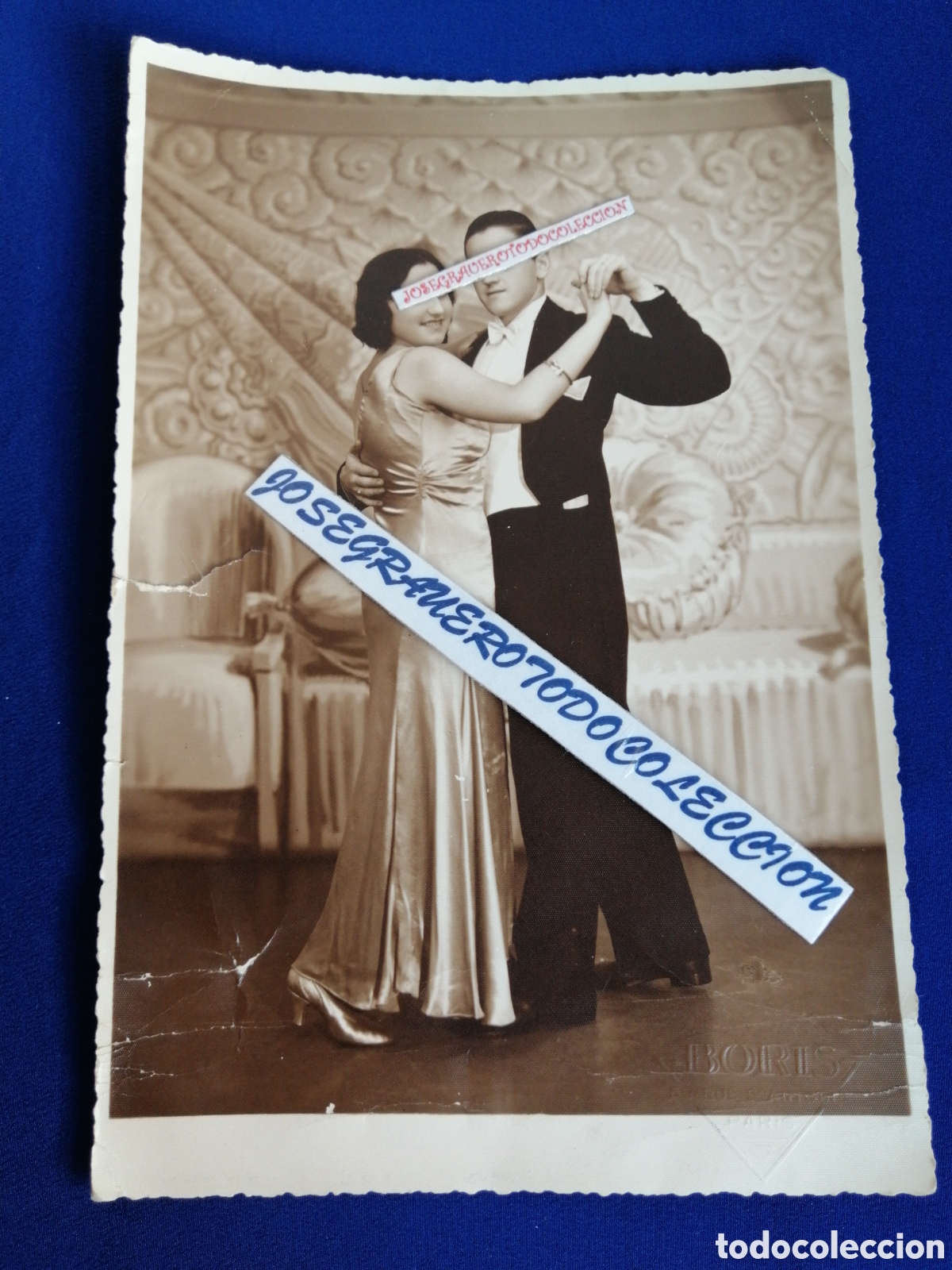 Antique Photography: MODELOS BAILANDO BAILE DE GALA FOTOGRAF&Iacute;A ANTIGUA CON SELLO FOTOGR&Aacute;FICO