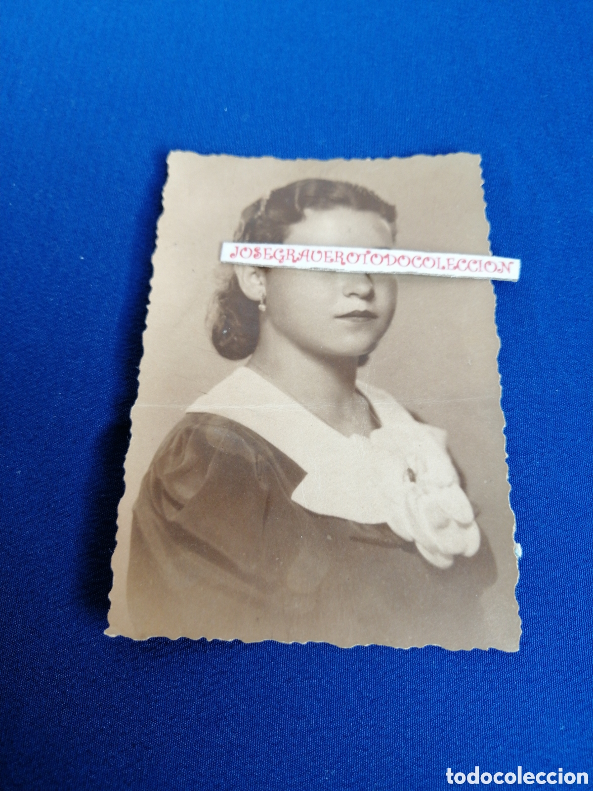 Fotografia antiga: MODELO POSANDO FOTOGRAF&Iacute;A POSTAL ANTIGUA