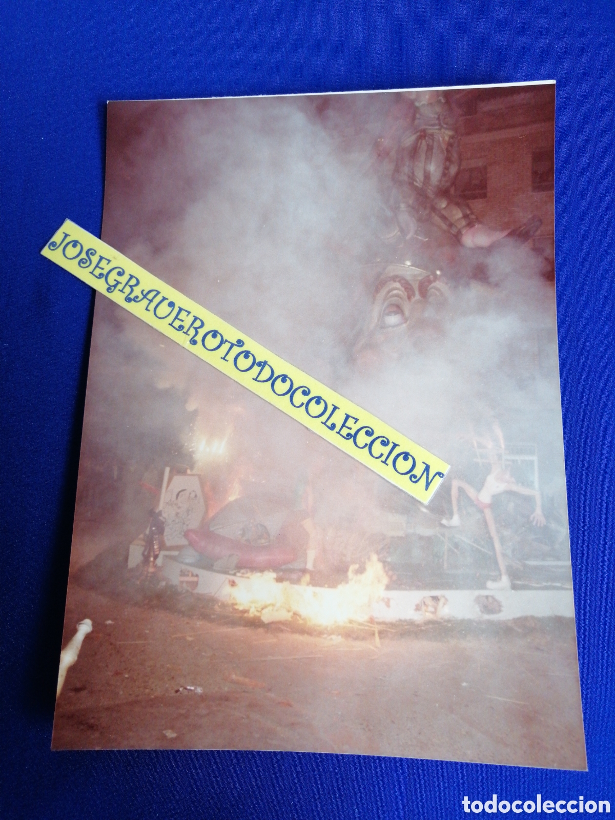 Antique Photography: FALLA LA SALETA (ALDAYA) A&Ntilde;O 1983 ARTISTA SANTIAGO FERRER VICENT CREMA DE LA FALLA FOTOGRAF&Iacute;A