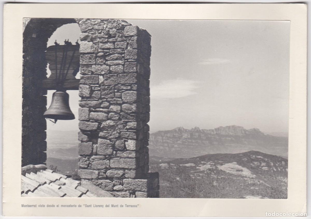 Fotograf&iacute;a antigua: Montserrat visto desde el Monasterio de Sant Lloren&ccedil; del Munt de Terrassa - 173x115mm - H. Castells