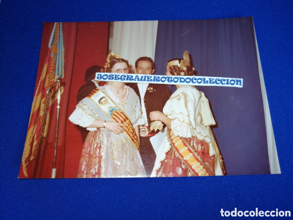 Photographie ancienne: FALLA SANTA RITA (ALDAYA) 1983 PRESETANCION FALLERA MAYOR FOTOGRAF&Iacute;A ANTIGUA